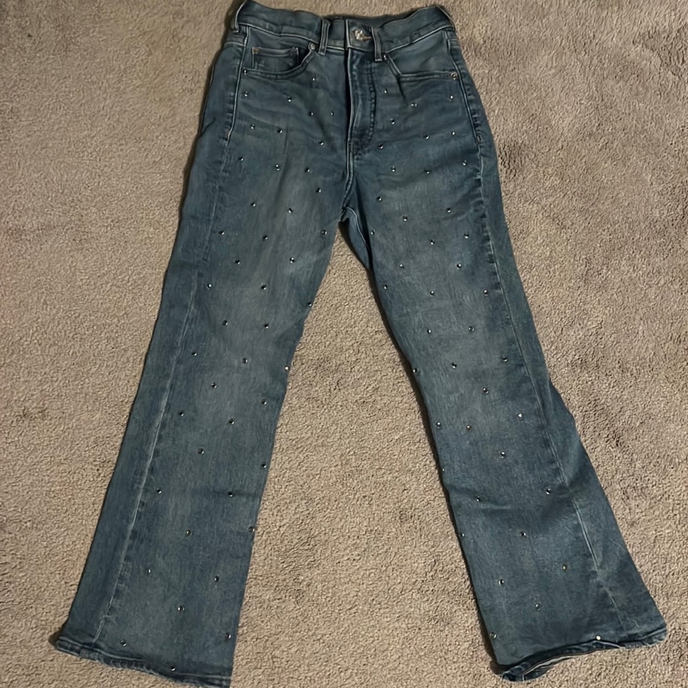 Bedazzled front jeans